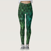 Leggings groene verloopdragon schalen (Voorkant)