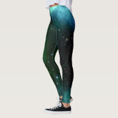 Leggings - grüne Galaxie, Sterne, Universum (Links)