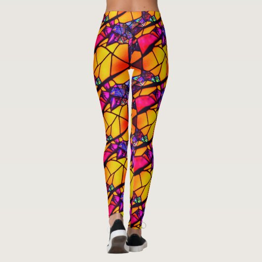 Leggings Halloween Glas in lood Pattern (Achterkant)