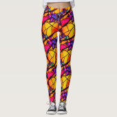 Leggings Halloween Glas in lood Pattern (Voorkant)