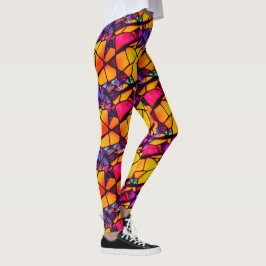 Leggings Halloween Glas in lood Pattern