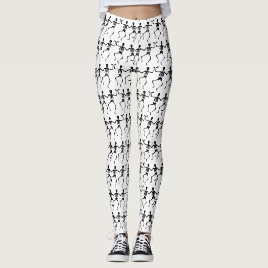 Leggings Halloween Skeleton Party (Voorkant)