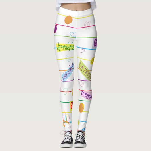 Leggings Hanukkah Design (Voorkant)