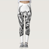 Leggings Heavy Metal Faust mit Adler Totenkopf (Voorkant)