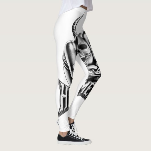 Leggings Heavy Metal Faust mit Adler Totenkopf (Rechts)