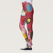 LEGGINGS - "Heavy Red" - Abstract Kunst Afbeelding (Links)