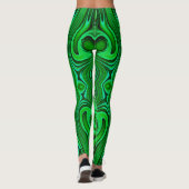 Leggings ~ Heldergroen zwart ~ Origineel (Achterkant)