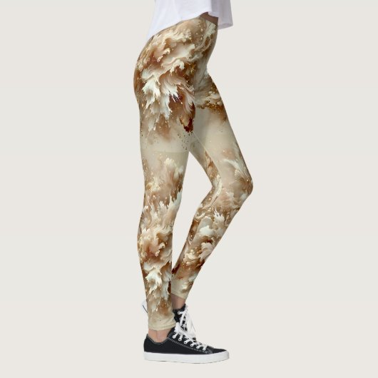 Leggings ~ HERFST bruin beige ~ (Rechts)