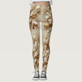 Leggings ~ HERFST bruin beige ~ (Voorkant)