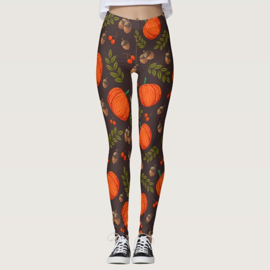 Leggings herfstpatroon (Voorkant)