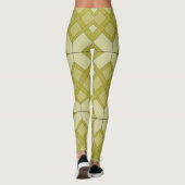 Leggings - het Patroon van de Tast in Geel-Groen (Achterkant)
