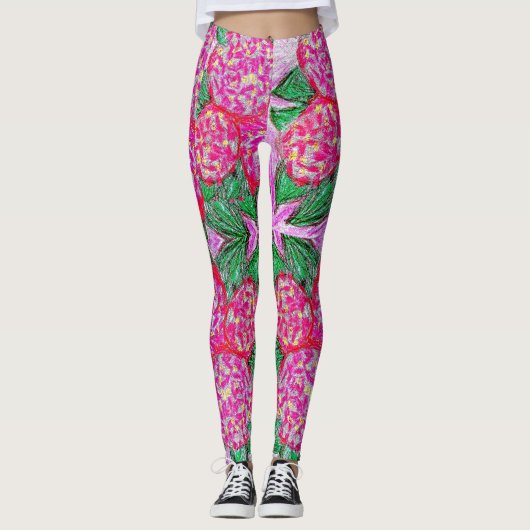 Leggings hortensia's (Voorkant)