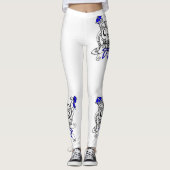 Leggings houden van paars design. (Voorkant)