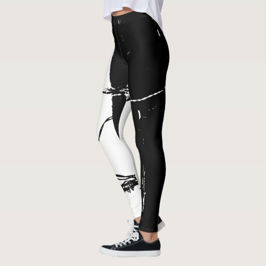 Leggings in Barbed Black en White (Links)