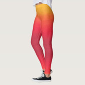Leggings in de gele, Oranje en rode Ombre-stijl (Links)