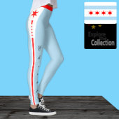 Leggings in de mode van Chicago, Chicago Flag / sp