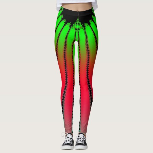 Leggings in de ruimtewatermeloenstijl (Voorkant)