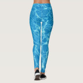 Leggings in de waterpool Ocean Aqua Blue (Achterkant)