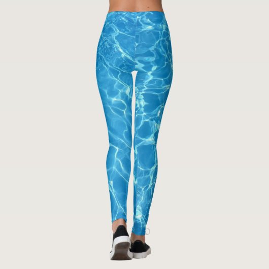 Leggings in de waterpool Ocean Aqua Blue (Achterkant)