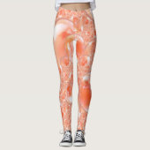 Leggings in een perzik- en crèmeontwerp (Voorkant)