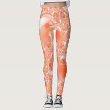 Leggings in een perzik- en crèmeontwerp