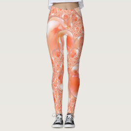 Leggings in een perzik- en crèmeontwerp