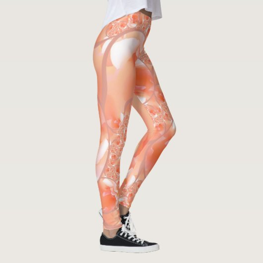 Leggings in een perzik- en crèmeontwerp (Rechts)