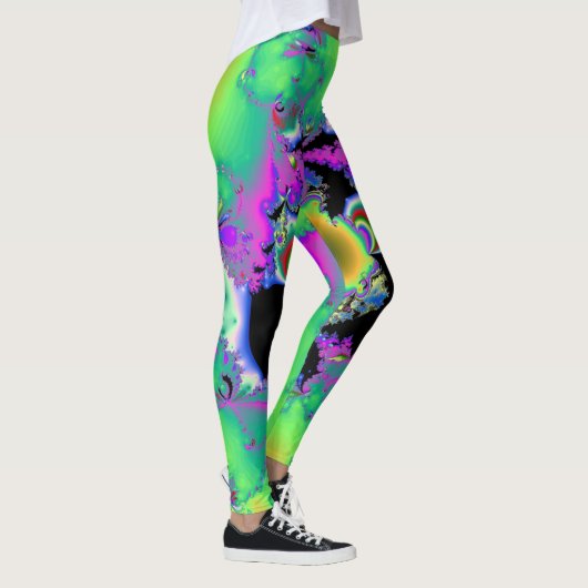 Leggings in fractale abstracte stijl. Krachtige kl (Rechts)