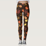 Leggings in het najaar<br><div class="desc">Vallende herfstbladeren Leggings - MINNED Design</div>