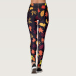 Leggings in het najaar<br><div class="desc">Vallende herfst bladeren patroon Leggings</div>