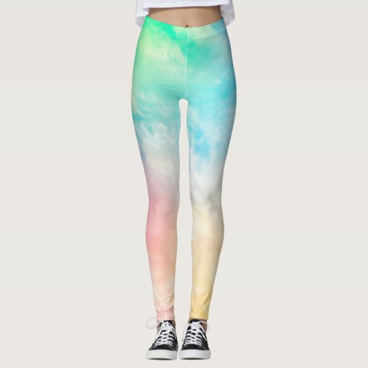 Leggings in meerdere kleuren met spandex/polyester (Voorkant)