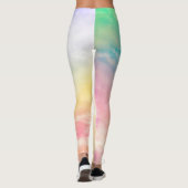 Leggings in meerkleurige pastels. (Achterkant)