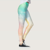 Leggings in meerkleurige pastels. (Rechts)