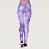 Leggings in paarse/witte kleur met spandex/polyest (Achterkant)