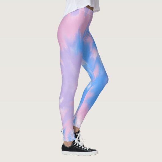 Leggings in Pastel Blue Paars en Roze (Rechts)