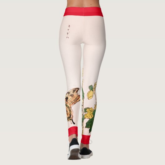 Leggings JAPANESE AFDRUKBUTTERFLIES (Achterkant)