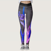 Leggings JAPANESE IRIS BLACK (Voorkant)