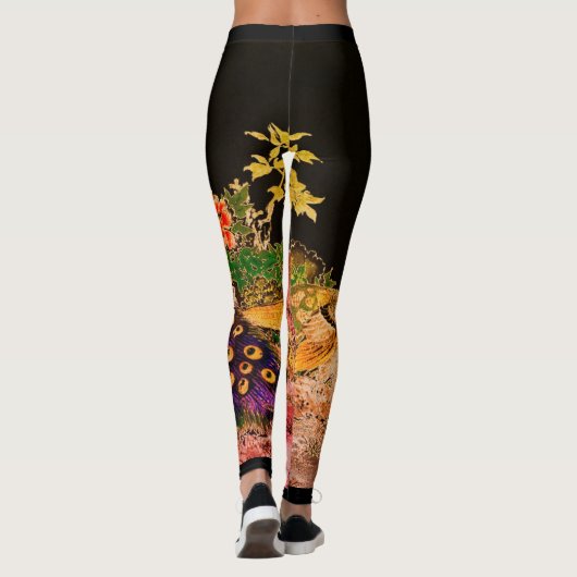 Leggings JAPANESE PEACOCK PRINT (Achterkant)