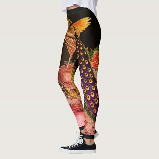 Leggings JAPANESE PEACOCK PRINT