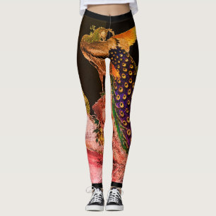 Leggings JAPANESE PEACOCK PRINT