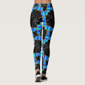 Leggings Jimette Design blauw en zwart (Achterkant)