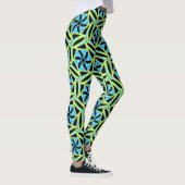Leggings Jimette Design geel blauw en zwart (Rechts)