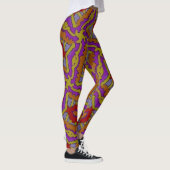 Leggings Jimette Design geel rood oranje paars (Rechts)