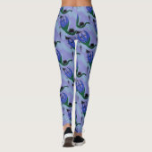 Leggings Jimette Design paars en groen (Achterkant)