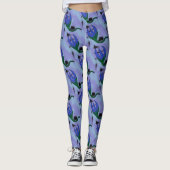 Leggings Jimette Design paars en groen (Voorkant)