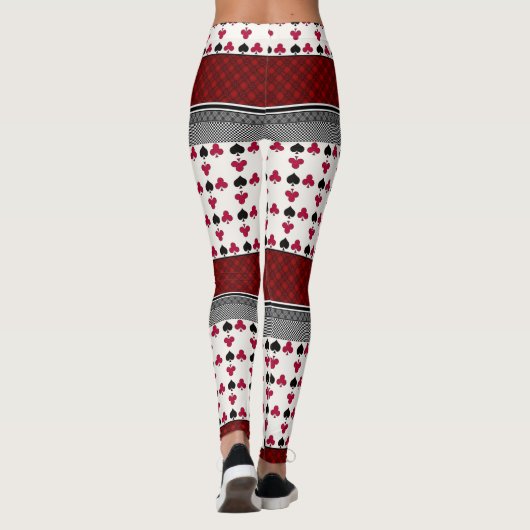 Leggings - jongerenkaartspel met zwarte en rode mo (Achterkant)