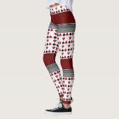 Leggings - jongerenkaartspel met zwarte en rode mo (Links)