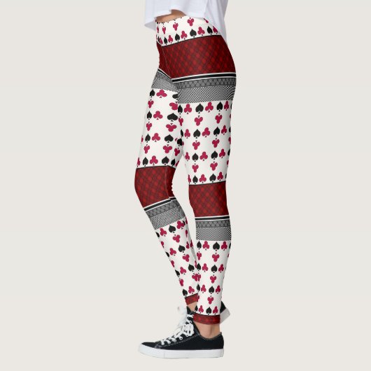 Leggings - jongerenkaartspel met zwarte en rode mo (Links)