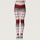Leggings - jongerenkaartspel met zwarte en rode mo (Voorkant)