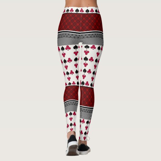 Leggings - jongerenkaartspel met zwarte en rode mo (Achterkant)